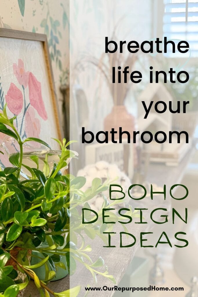 boho bathroom close up pic about transforming your boring bathroom into a beautiful boho bathroom