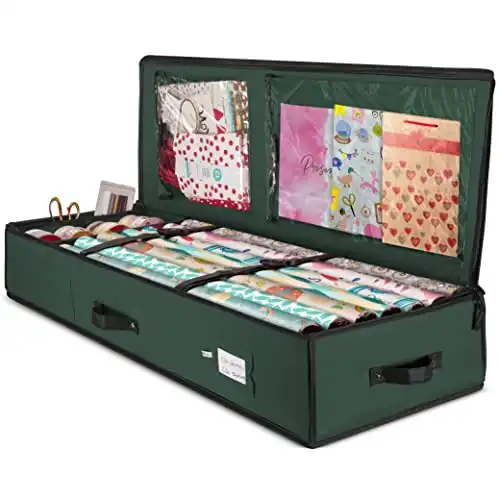 40 Inch Gift Wrapping Organizer Storage W/Interior Pockets