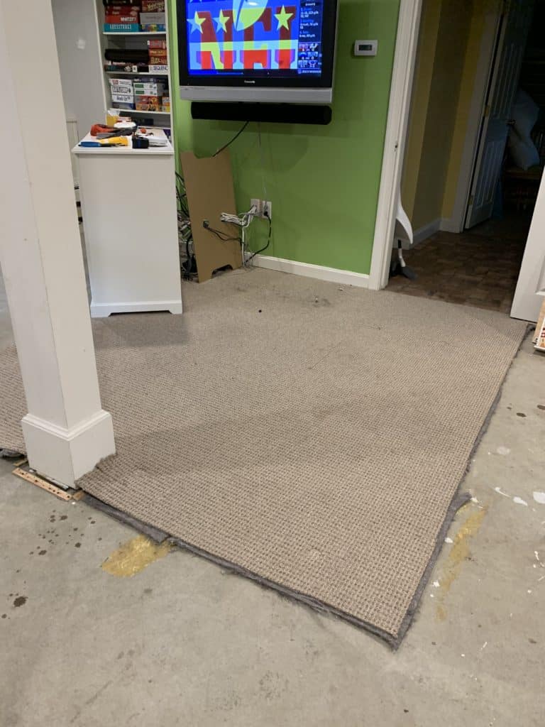 our carpet during removal for our room remodel